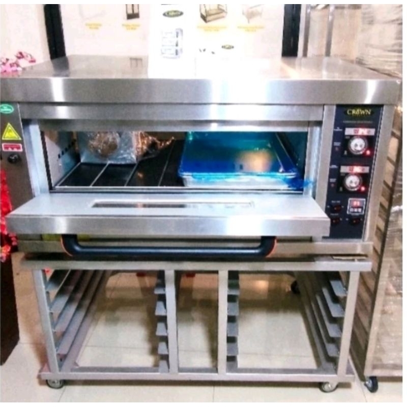Oven 1 Deck 2 Tray Free 2 Tray/Loyang Full Stainless