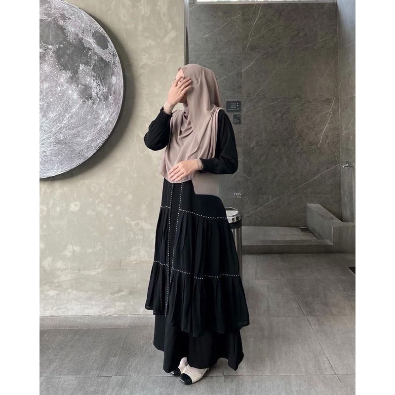 Abaya Turki Polos (Hitam)