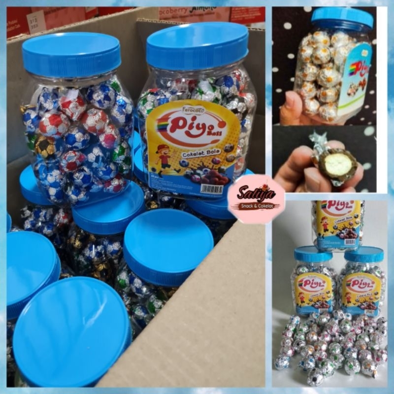 

Piyo Ball Cokelat Biskuit bentuk bola 1toples isi 60coklat