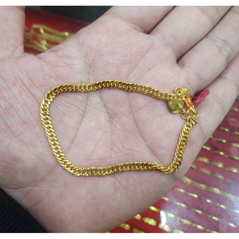 Gelang Emas Wanita Model Rantai Emas Asli 24 Karat