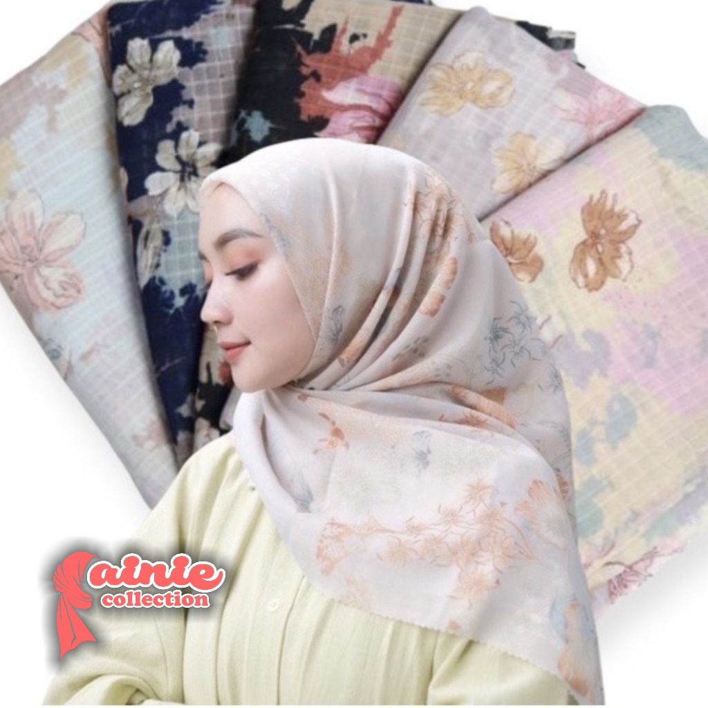 HIJAB SEGI EMPAT MOTIF VINEY AKIRA DOBBY PART 1