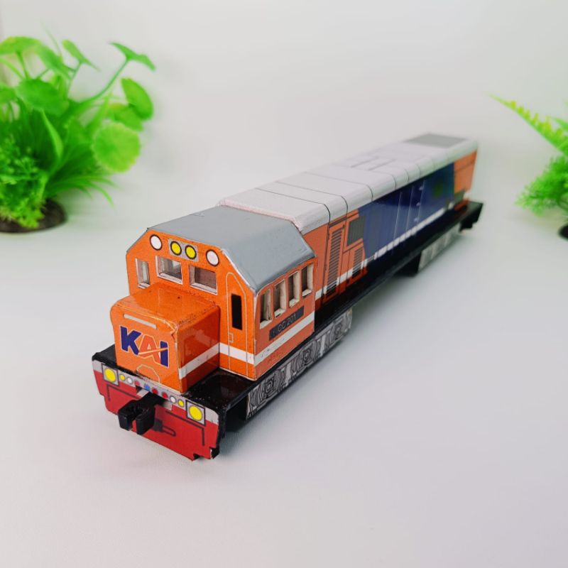 MINIATUR LOKOMOTIF CC 201 BIRU ORANYE