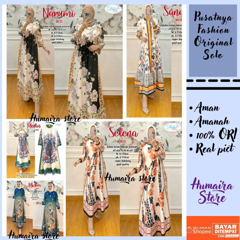 (( RESTOCK TERBARU )) NARUMI SANDRA ELIYA LAVINKA ARRA ANAYA GRACELLA GRACIA MEILIN GISEL DRESS BY D