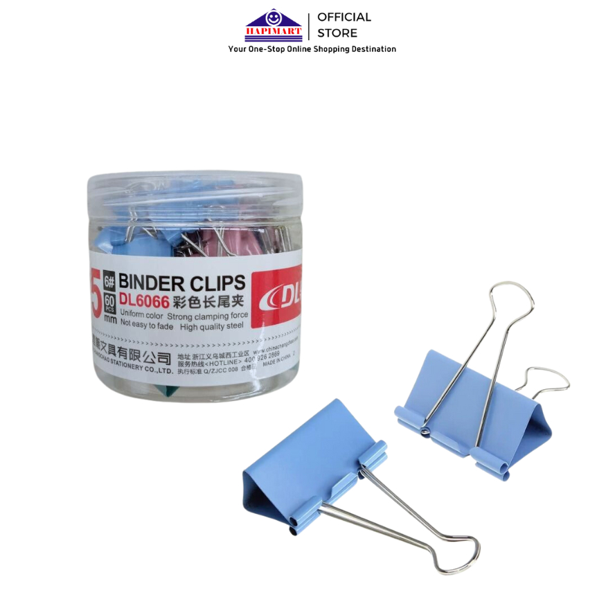 

Klip Penjepit Kertas Binder Clips Binder Klip Warna Dengan Jar 15/25MM - 15 MM