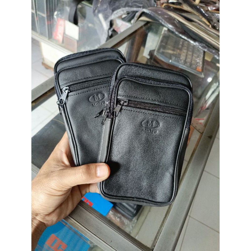 Tas hp tali kulit asli tas pinggang kulit sarung hp tali jumbo KULIT SAPI ASLI