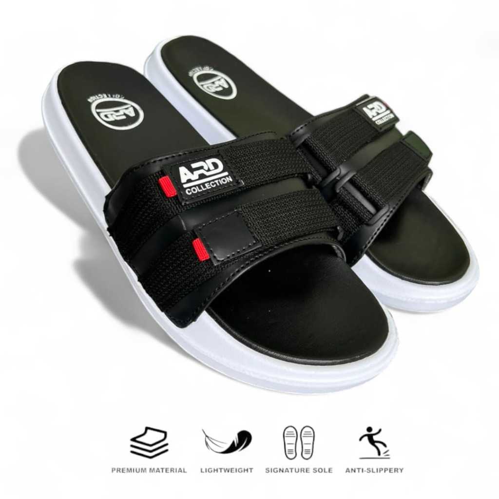 Sandal Slop Pria / Sandal karet Laki Laki / Sandal Slide Pria Terbaru / Sandal Selop Slip on Polos