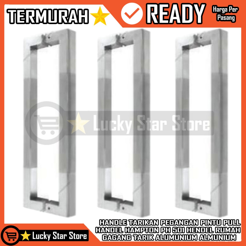 PULL HANDEL HAMPTON PH SQ 501 TARIKAN PINTU RUMAH ALUMUNIUM HANDLE GAGANG HENDEL PEGANGAN TARIK BULA