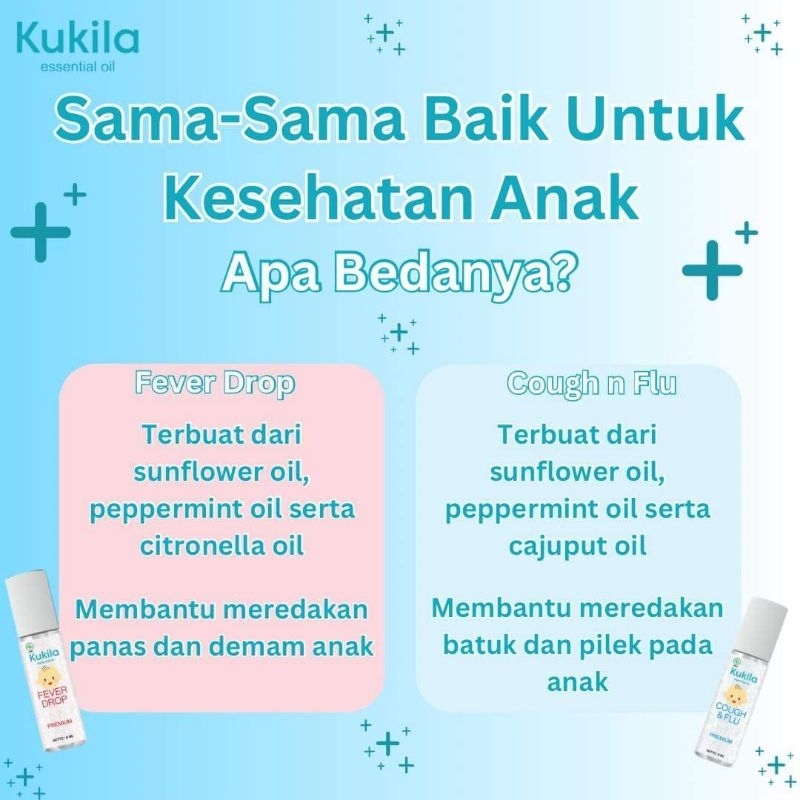 KUKILA ESSENTIAL OIL COUGH & FLU , FEVER DROP 8ml