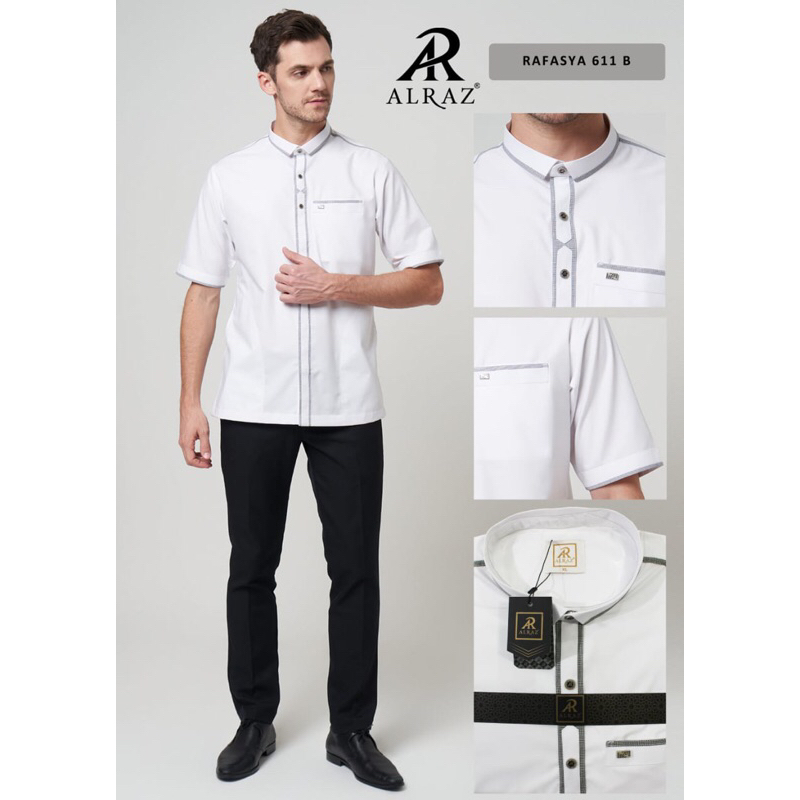 BAJO KOKO ALRAZ LENGAN PENDEK WARNA PUTIH/ TAQWA ALRAZ