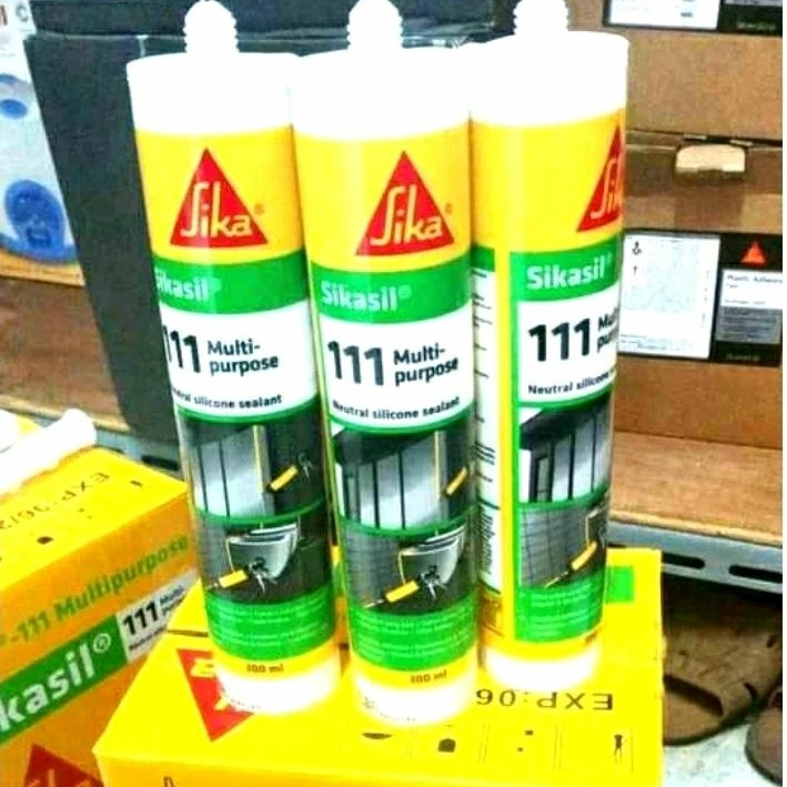 LEM SILICONE SEALENT SIKASIL 111  MULTI PURPOSE  BLACK / HITAM