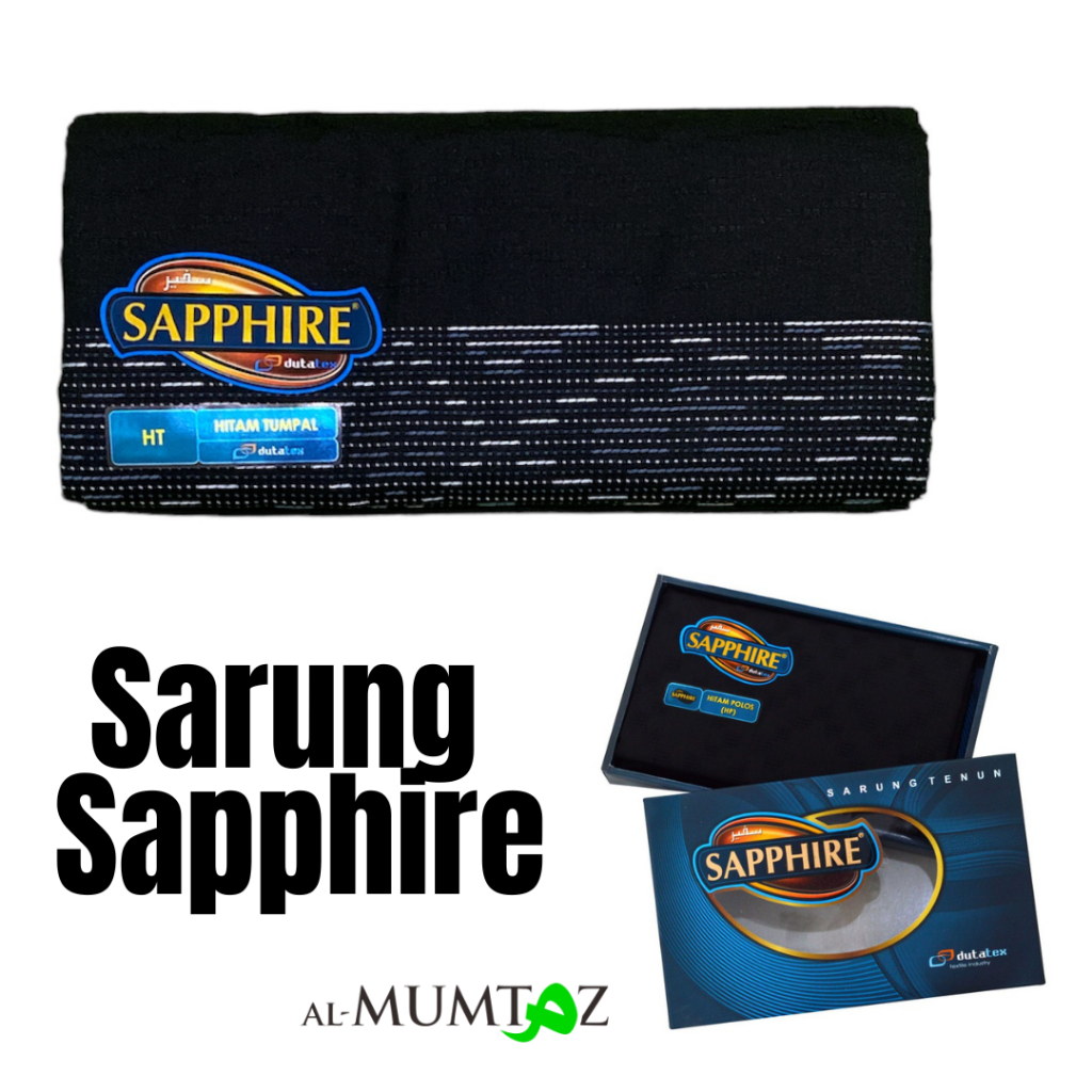 Sarung Sapphire Dewasa Polos Tumpal Warna saphire sapire  Tenun Halus Premium Pria Laki laki Jumbo S