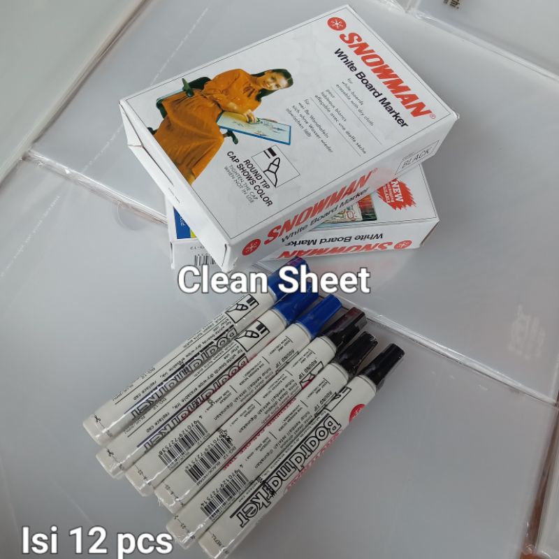 

Spidol snowman white board BG-12 biru(Harga/1 kotak,isi 12 pcs)