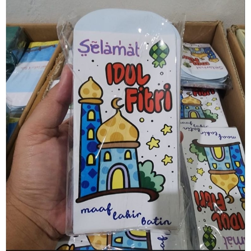 

ITBEL - Amplop Lebaran Isi 100 lembar / Amplop Uang Lebaran Angpau Idul fitri Ampau Anak Karakter Hari Raya Ukuran Sedang M