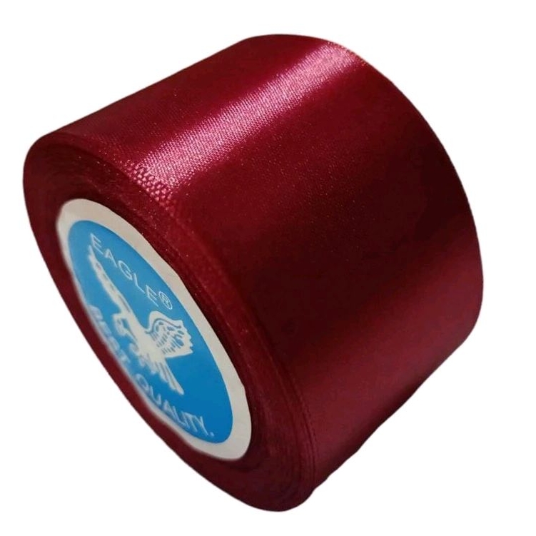 

Pita Satin Maron Ukuran 2 inch / 5cm Per Roll