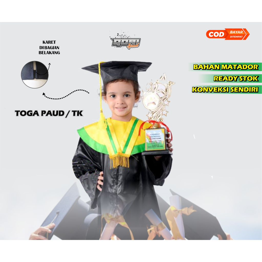 Topi Wisuda Anak / Topi Toga / Toga Anak Paud,Tk Ready Stock