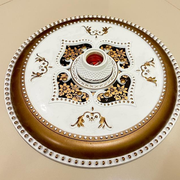 Fiting Lampu Ornamen 30x30 - Fiting Ornamen Plafon Hias - fitting lampu plafon diameter 30cm..