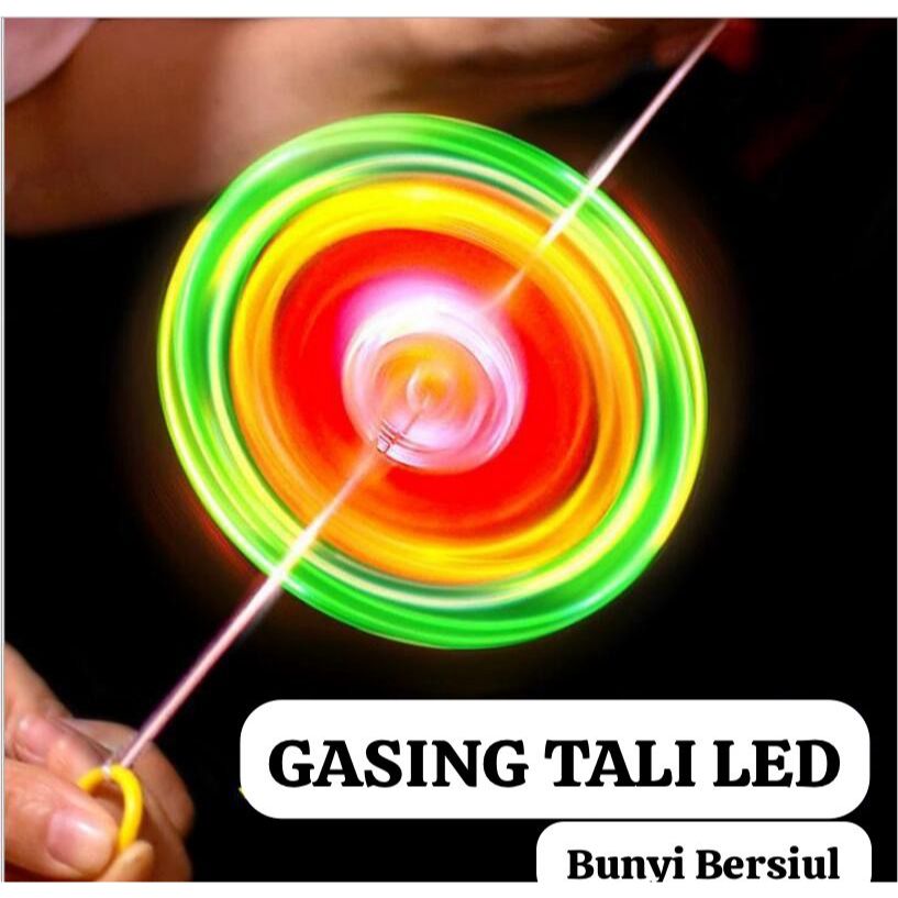 MAINAN GASING TALI LAMPU LED GASING MODERN BUNYI SIULAN