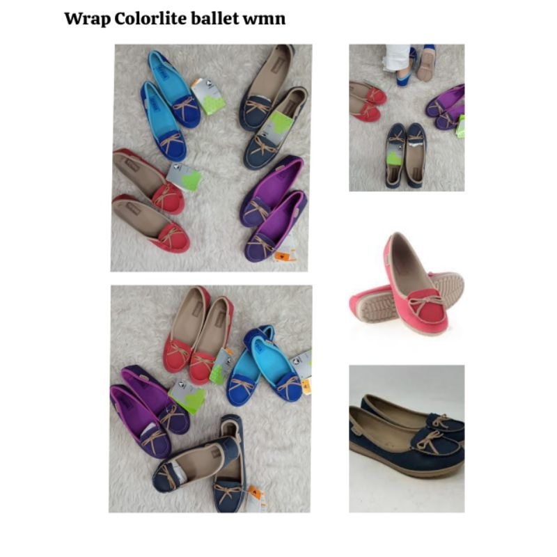 CROCS WRAP COLORLITE BALLET WOMAN SEPATU WANITA CASUAL WANITA