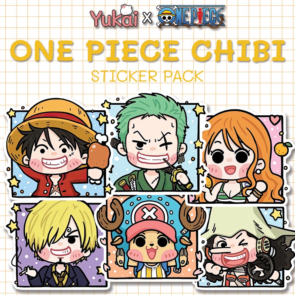 

Stiker Pack One Piece Chibi Premium, Sticker Anime Waterproof
