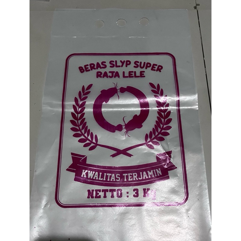 kantong plastik beras raja lele dan melon 3kg/5kg