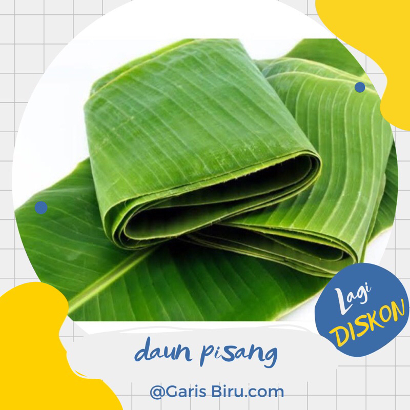 

Daun pisang 1 ikat isi 10 lembar daun pisang batu tidak mudah patah atau robek