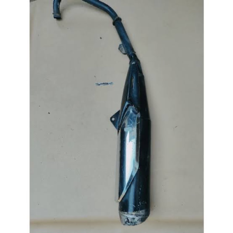 knalpot new megapro monoshock original scond