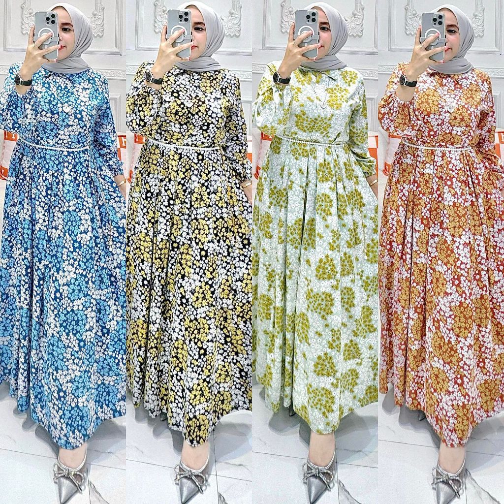 MADANI LABEL / CLAUDY DRESS / DRESS RAYON / GAMIS RAYON / DRESS BUNGA / GAMIS BUNGA / DRESS RAYON BU