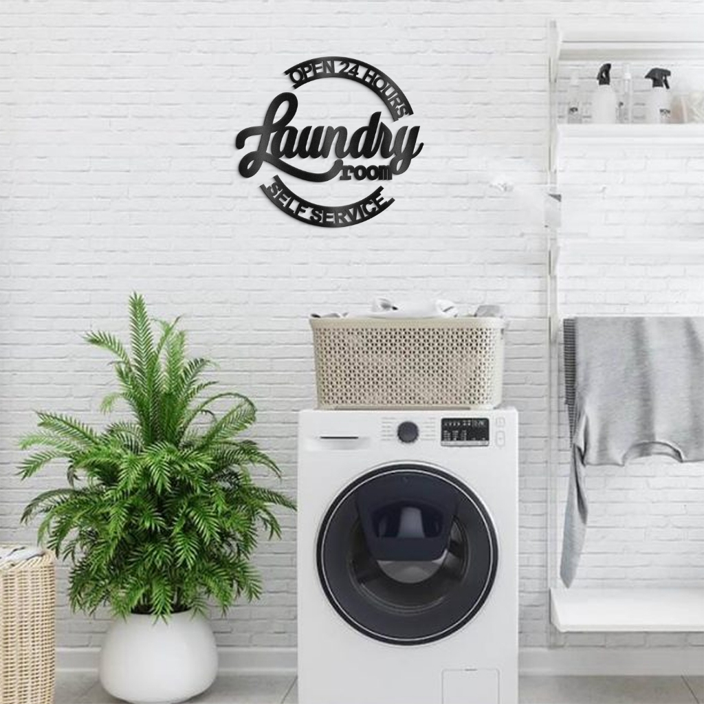 Hiasan Dinding Unik Estetik 3D Timbul "Laundry Room" Hd009