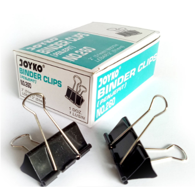 

[Isi 12] Binder Clips Joyko No. 260 (51 mm)