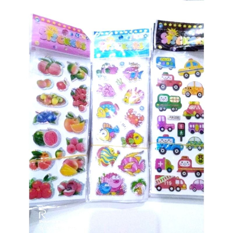 

20pcs stiker timbul putih mix grosir