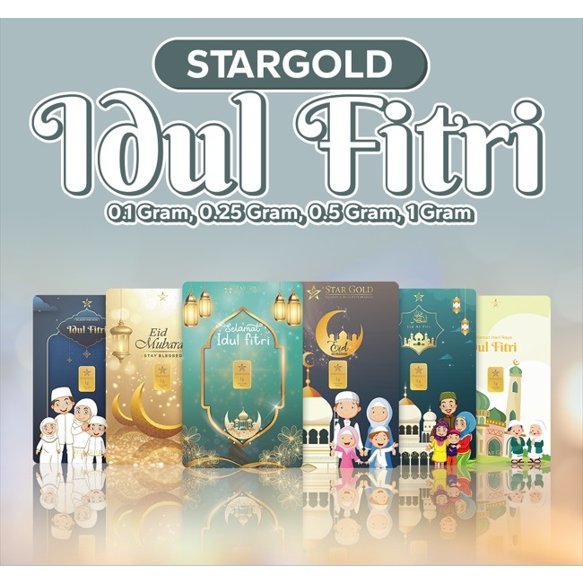 Emas Logam Mulia 24K StarGold Idul Fitri  Gift Series 0.1Gram