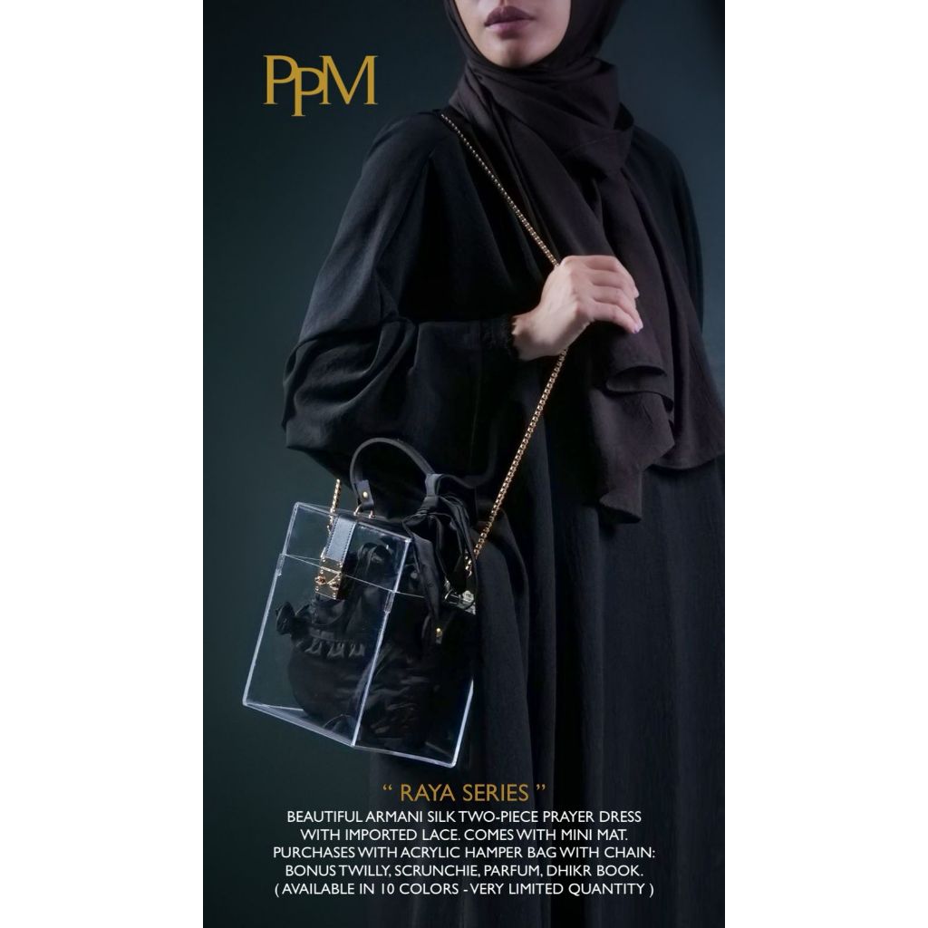 MUKENA RAYA SERIES WITH ACRILYC HAMPER BAG - PPM