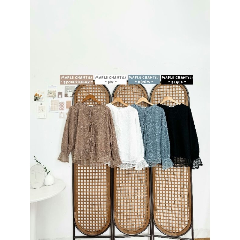 TERMURAH LOCANA LABEL MAPLE CHANTILI BLOUSE