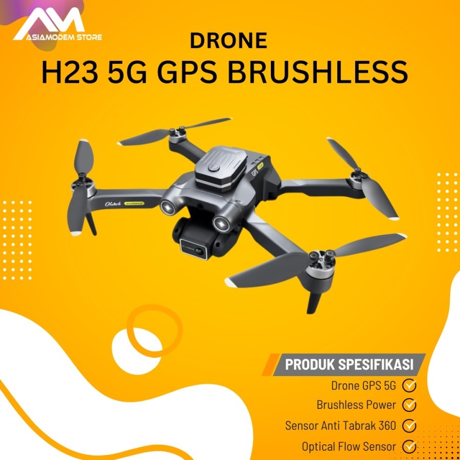 Drone GPS H23 5G Brushless Kamera Optical Flow Anti Tabrak 360