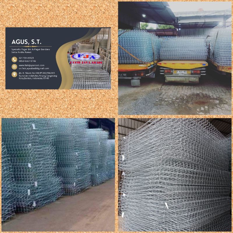 Pagar brc T 175 cm x L 240 cm x Dia 7 mm Hot Dip Galvanis
