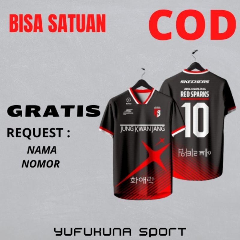 jersey voli custom red spark full printing