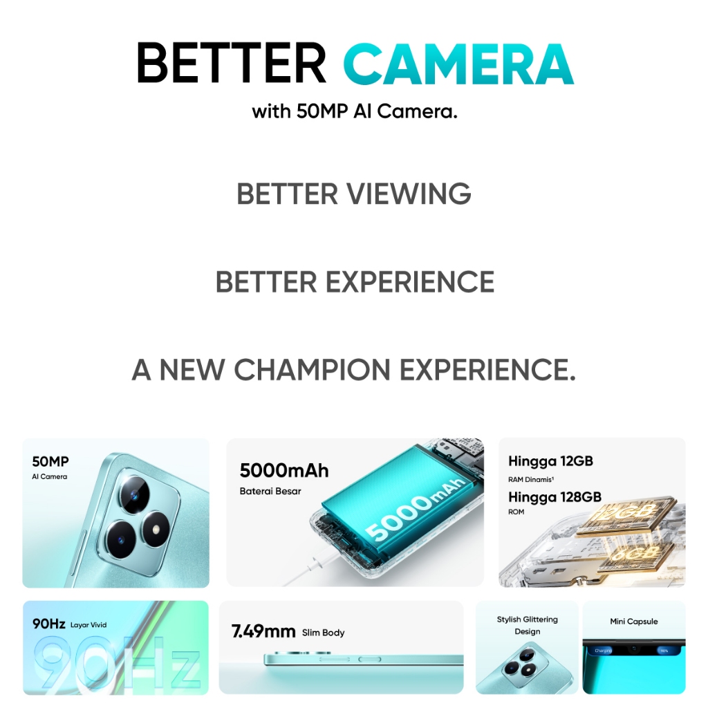 realme C51s 6GB+6GB*|128GB (50MP AI Camera | 90Hz Vivid Display | 7.49mm Ultra Slim | Mini Capsule | 5000mAh Battery | 33W Supervooc)-1