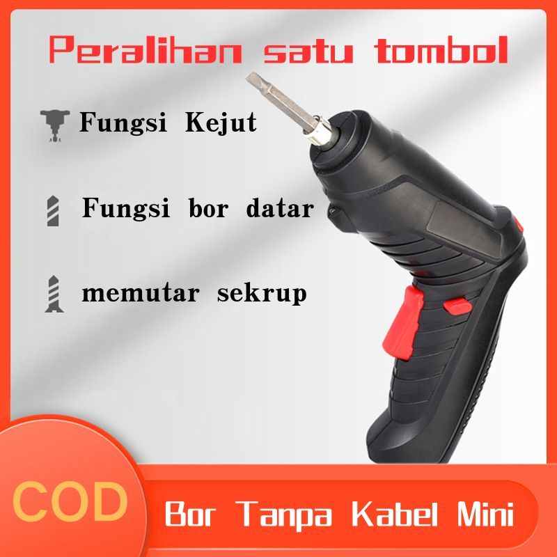 Sekrup listrik, set driver mini, obeng yang dapat diisi ulang, bor listrik mini, obeng listrik