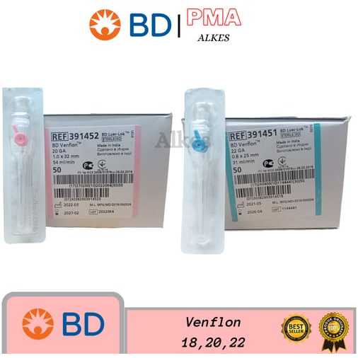 Venflon BD 18, 20, 22 Harga/Box