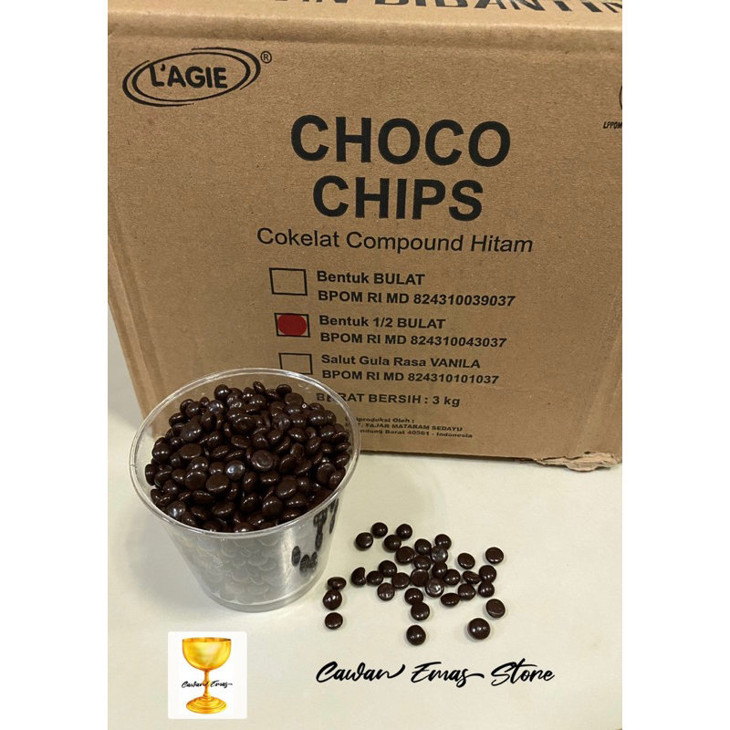 

choco chips lagie setengah bulat / rainbow chip Lagie