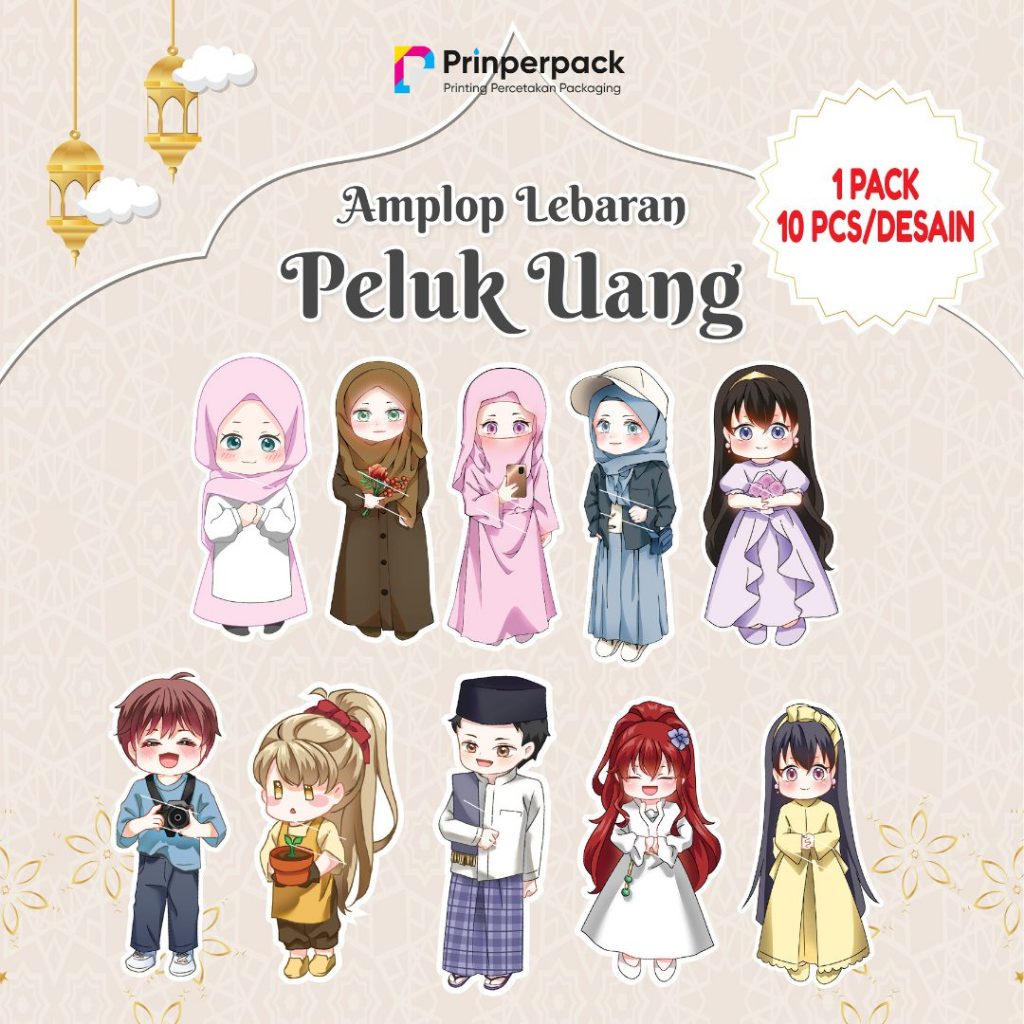 

Amplop peluk uang lebaran (THR) idul fitri 2023 unik / motif lucu aesthetic terbaru isi 10pcs