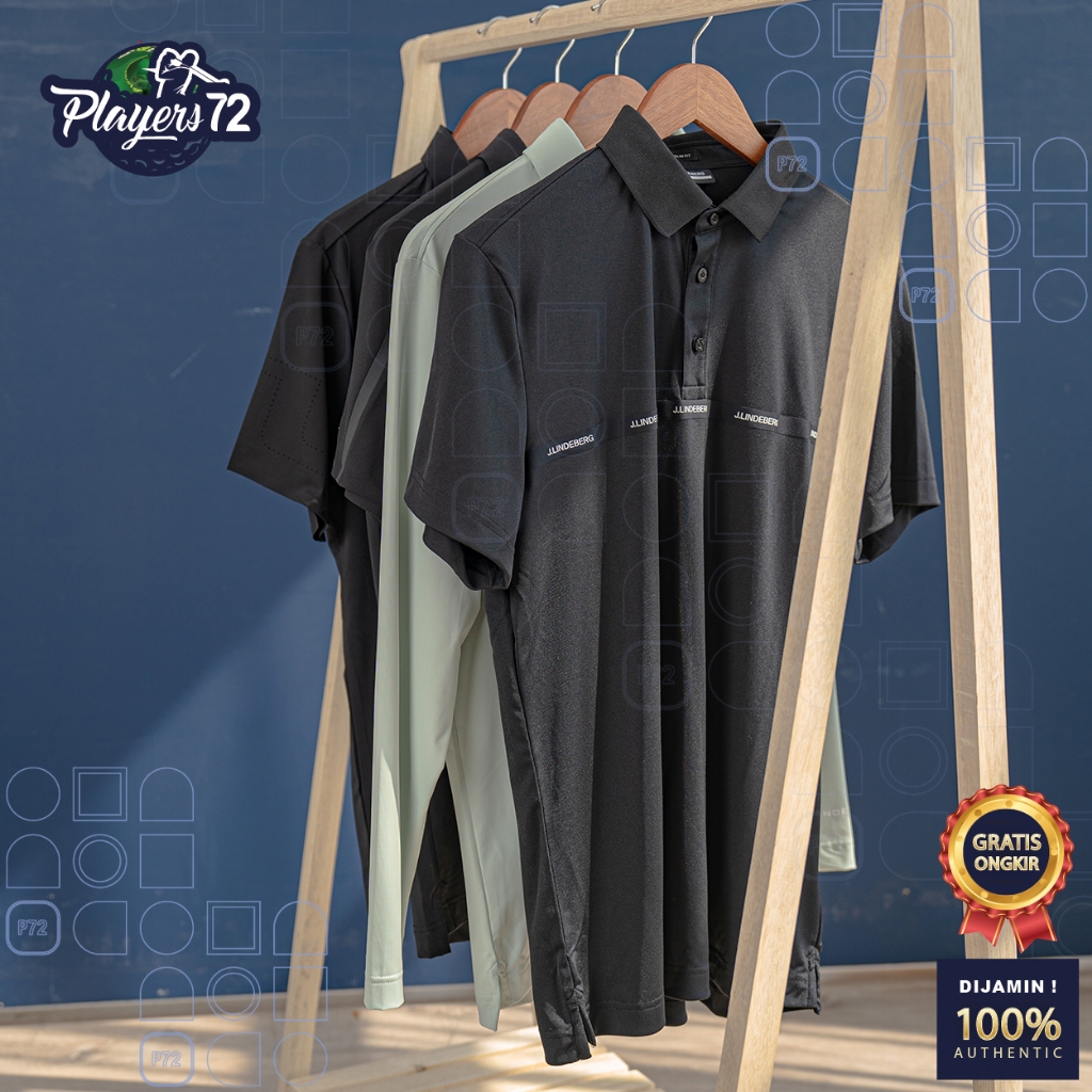 PLAYERS72 J LINDEBERG Chad Slim Fit Polo Golf / Baju Olahraga Pria