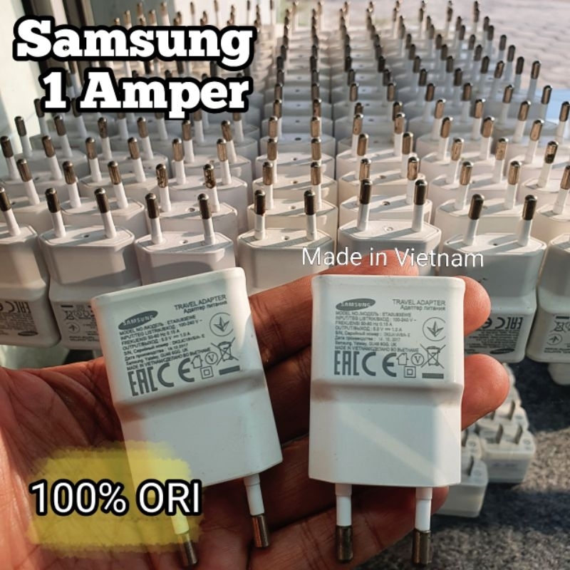 Adaptor Samsung Copotan J6 J5 J4 J3 J2 Prime J1 Original 1Amper bawaan hp 100% Ori(  Second )