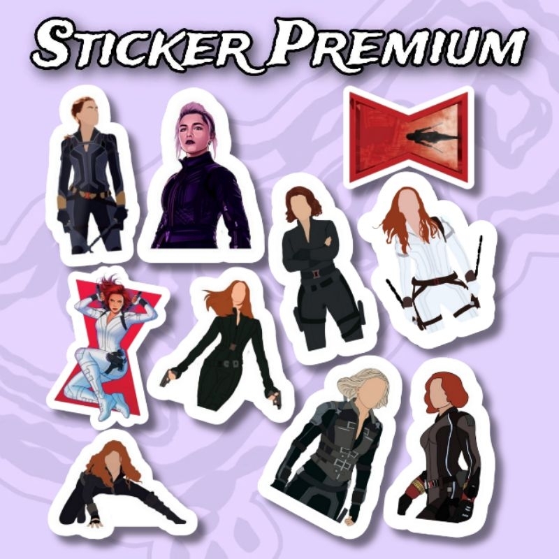 

Sticker Black Widow Pack 10pcs Premium Waterproof