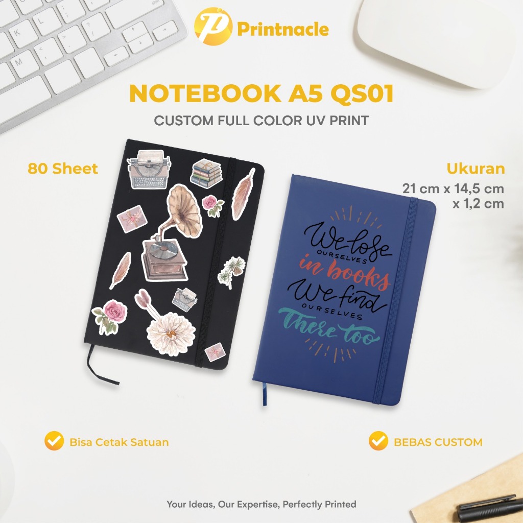 

Custom Buku Catatan Notebook A5 QS01 Cetak Uv Print Agenda Kulit Premium