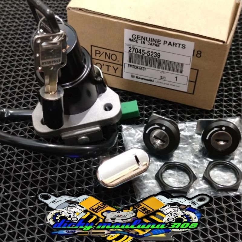 kunci kontak set ninja 150 r ss original kawasaki