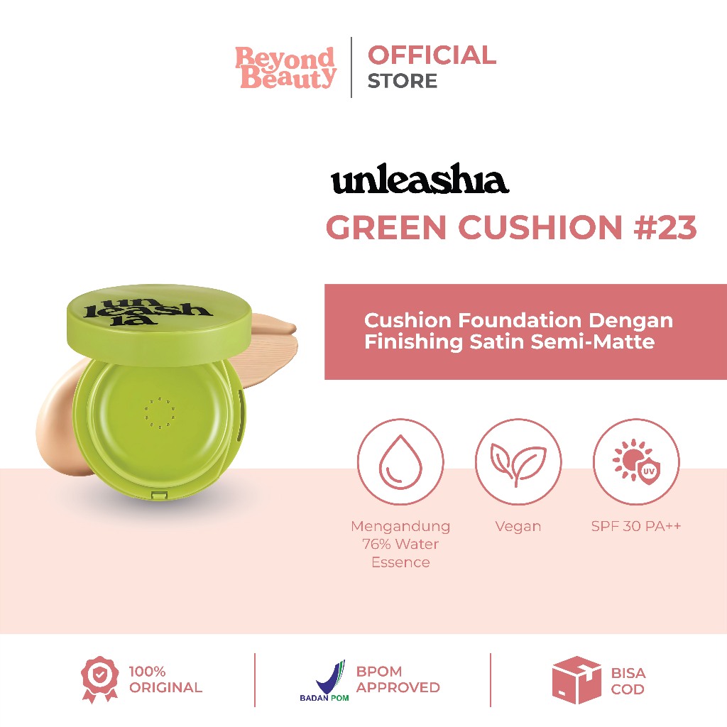 UNLEASHIA Satin Wear Healthy Green Cushion