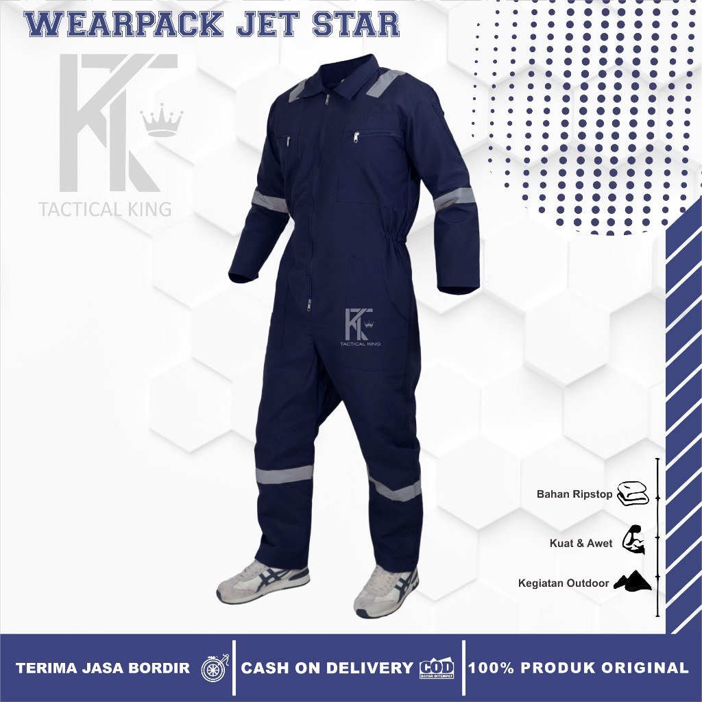 Grosir Wearpack safety scotlight katelpak safety seragam kerja proyek Baju bengkel