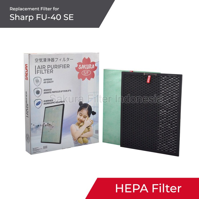 Filter HEPA + Carbon Sharp Air Purifier FU-40 SE Sakura APVH-94010-S