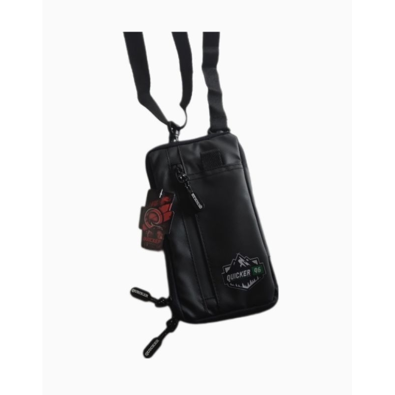 selempang  HP tas kecil  waterproof Quicker Hitam